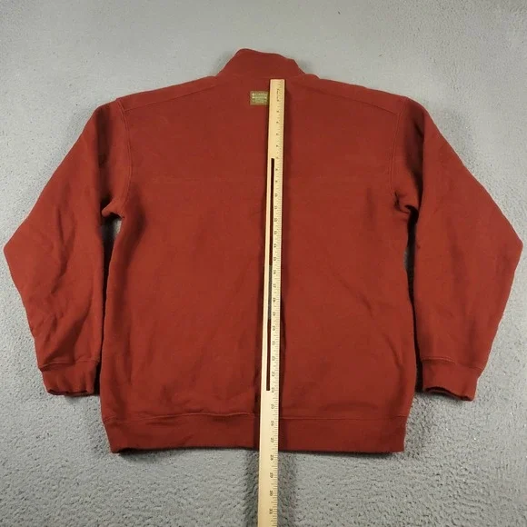 Columbia Sweater Mens Size Medium Red/Orange 1/4 Zip Up Pullover Sweatshirt - Picture 5 of 9